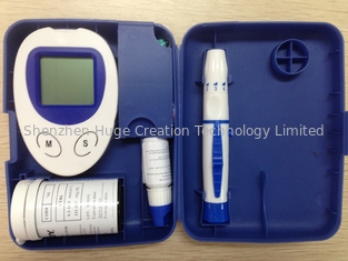 중국 25pcs 시험 지구를 가진 칼라 박스 포장 혈액 당뇨병 포도당 미터 협력 업체